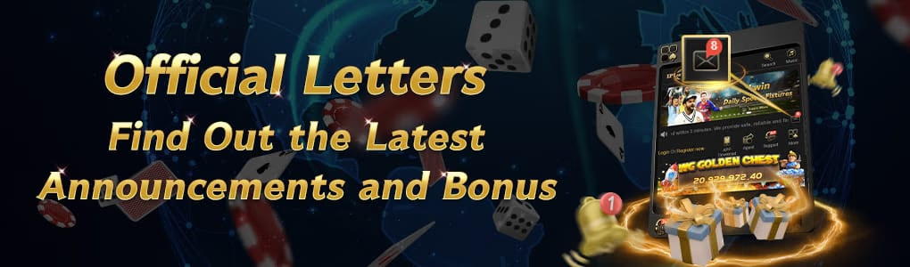 IPLWin promotional banner with "OFFICIAL LETTERS FIND OUT THE LATEST ANNOUNCEMENTS AND BONUS" text, highlighting updates and bonus offers for players.